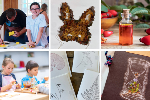 Collage of workshops at the 2024 Richmond Barracks Harvest Fair