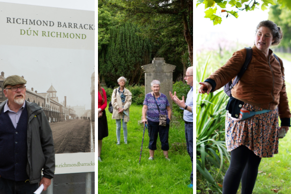 Images showing the tour guides for the guided tours available at the Richmond Barracks Harvest Fair